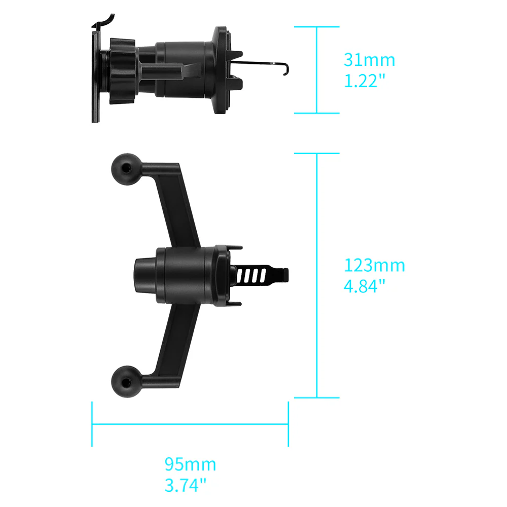 X149K | Dual Ball Car Air Vent Mount | TYPE-K For ActiveKEY - Image 6