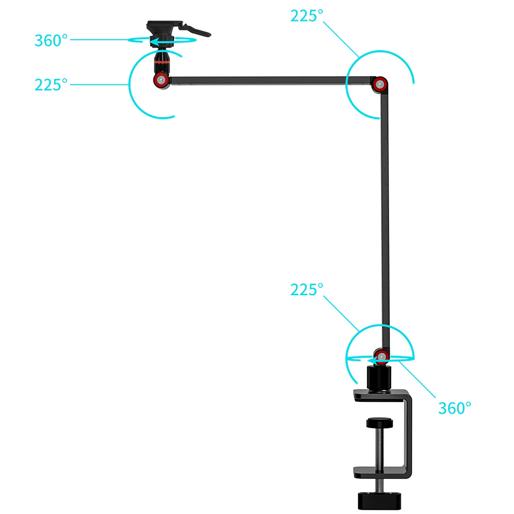 X163T | Foldable Tabletop Clamp Mount |  TYPE-T for Tablet - Image 5
