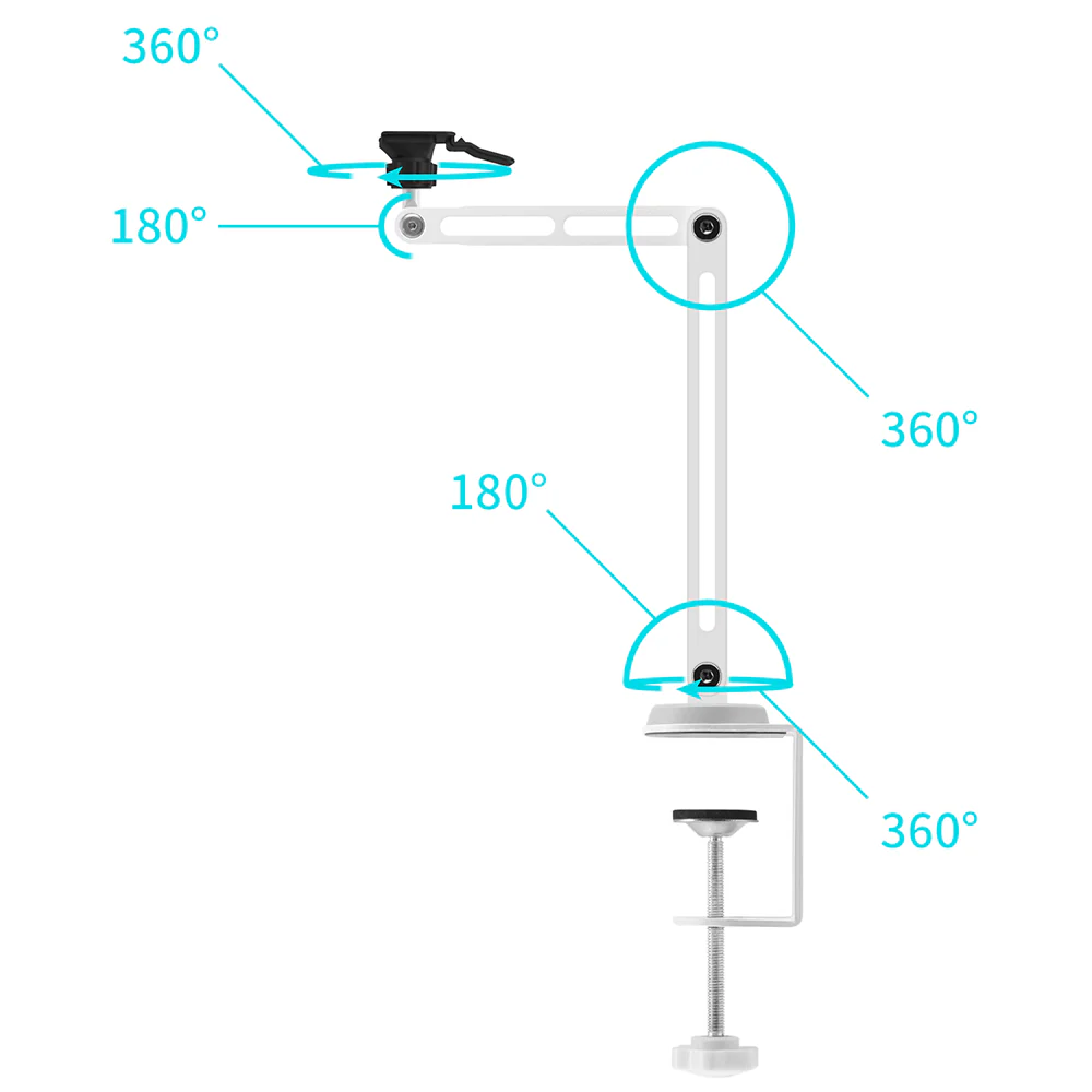 X164T | Aluminium Adjustable Arm Clamp Mount |  TYPE-T for Tablet - Image 5