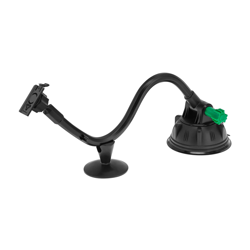 X183K | Truck / Work Van / Bus Dashboard Extra Long Suction Cup Car Mount With Cable Management Design | TYPE-K For ActiveKEY