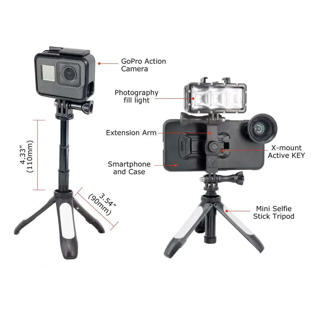 X70K | 2-IN-1 Mini Tripod & Selfie Stick | TYPE-K for Active KEY - Image 6
