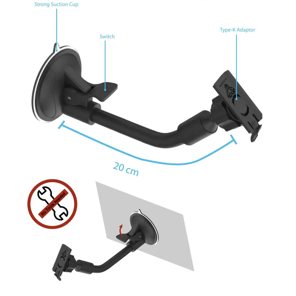 X94K | Flexi Arm Suction Cup Mount *SHORT | TYPE-K For ActiveKEY - Image 9