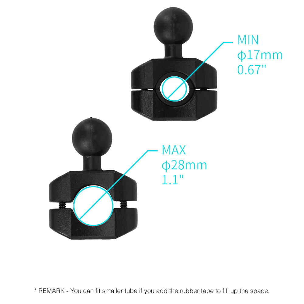 XMA-P14 | Rail Bar Mount Base (SMALL) | ⌀17-28mm - Image 2