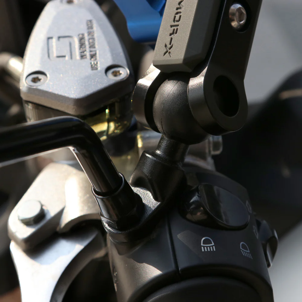 XMA-P19 | Motorcycle Mirror Titled Bolt Head Mount Base - Image 4