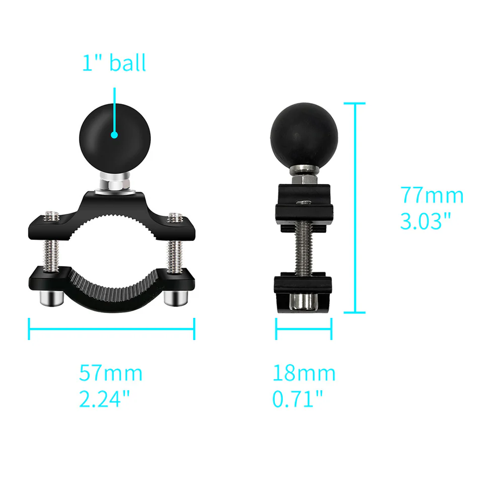 XMA-P44 | Handlebar Rail Mount Base | ⌀20-38mm - Image 2