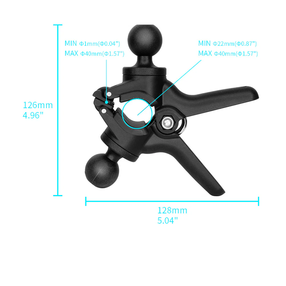 XMA-P49 | Dual Ball Tough Spring Clamp Mount Base - Image 2