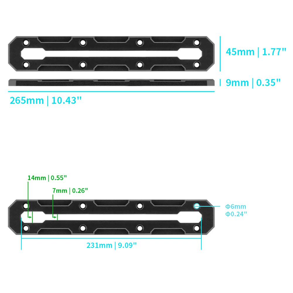 XTR-TK3-L | Track Mount For Kayak | 265mm / 10.43" - Image 2