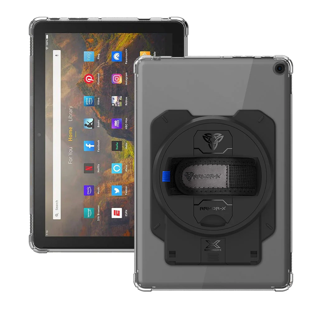 ZAN-AZ-HD10G13 | Amazon Fire HD 10 2023 | 4 Corner Protection Case With X-DOCK Modular Eco-System