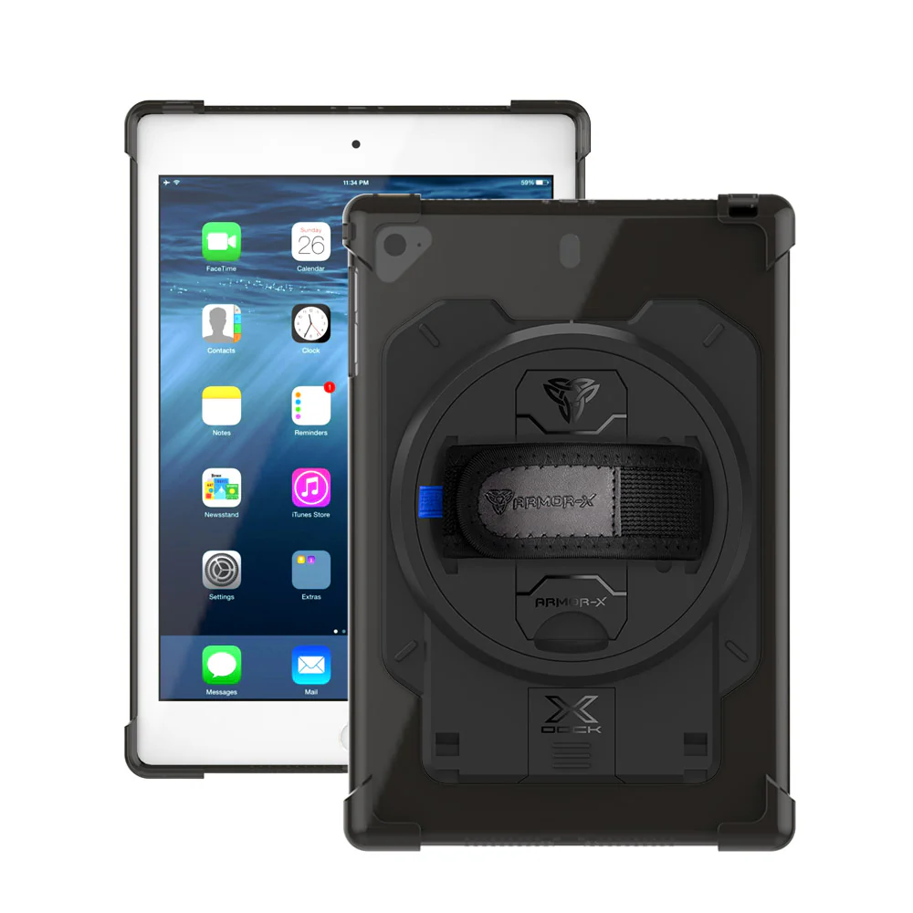 ZAN-iPad-M54 | iPad mini 5 / mini 4 / mini 3 / mini 2 / mini 1 | 4 Corner Protection Case With X-DOCK Modular Eco-System