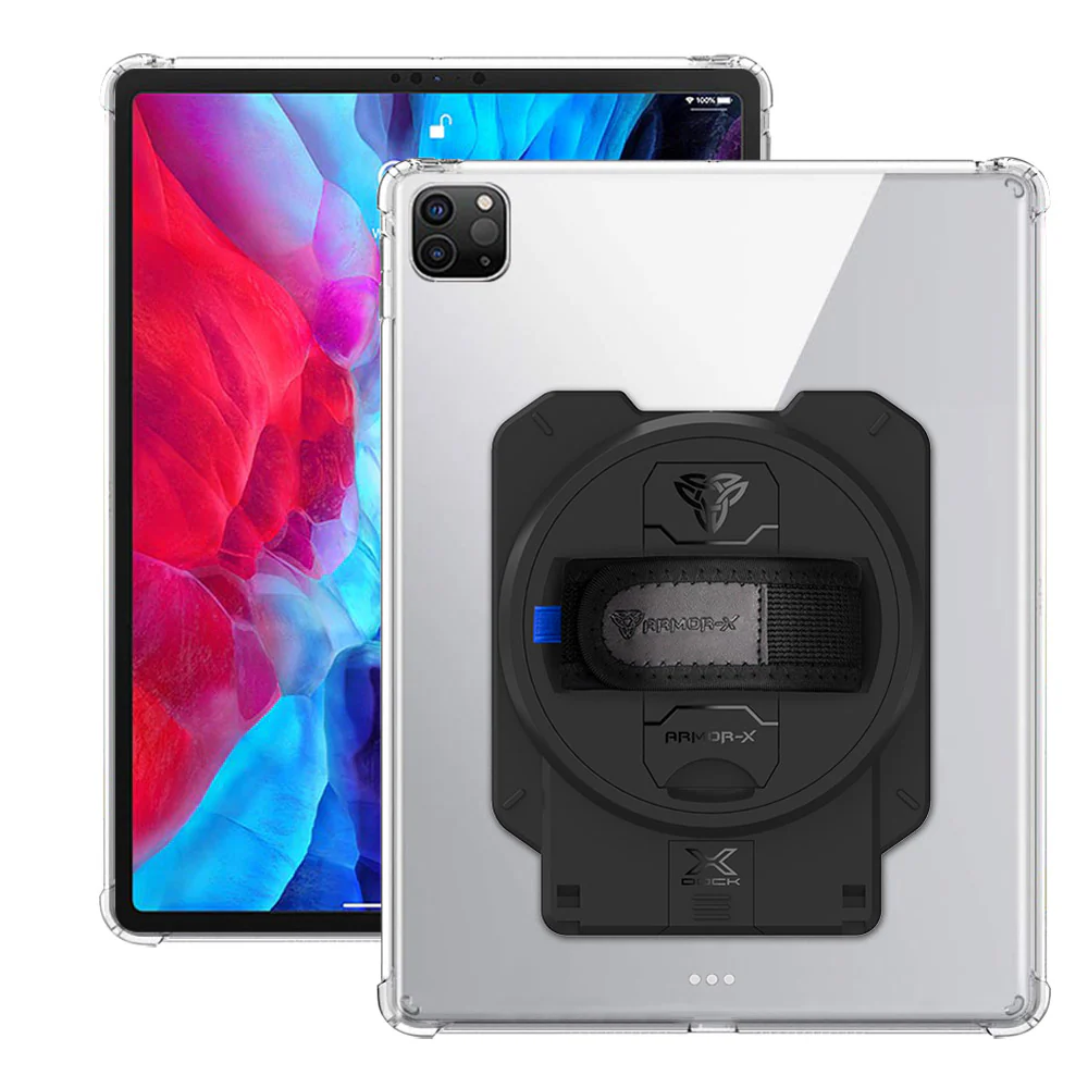 ZAN-iPad-PR7CL | iPad Pro 12.9 ( 4th / 5th / 6th Gen. ) 2020 / 2021 / 2022 | 4 Corner Protection Case With X-DOCK Modular Eco-System