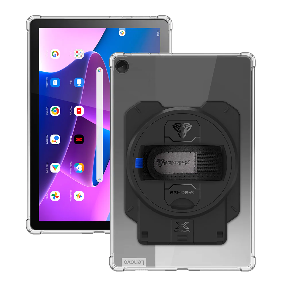 ZAN-LN-M10-V3 | Lenovo Tab M10 ( Gen3 ) TB328 | 4 Corner Protection Case With X-DOCK Modular Eco-System