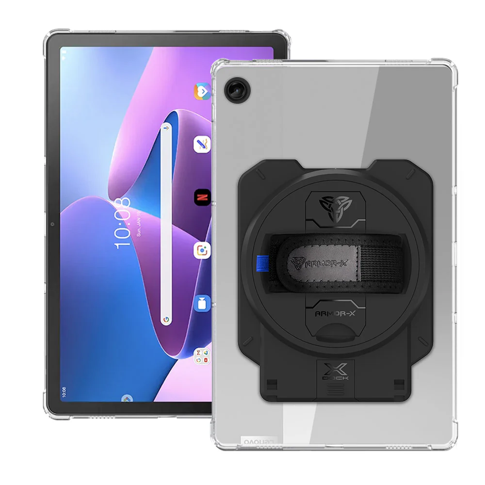 ZAN-LN-M10P3 | Lenovo Tab M10 Plus ( Gen3 ) TB125 / TB128 | 4 Corner Protection Case With X-DOCK Modular Eco-System
