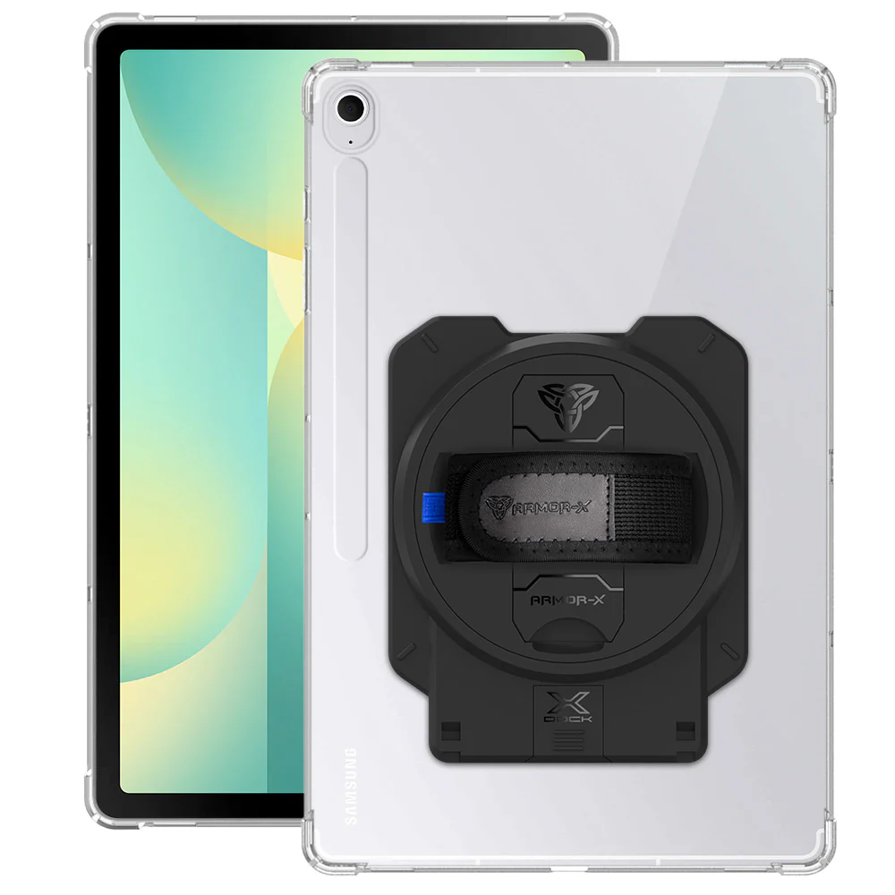 ZAN-SS-X620 | Samsung Galaxy Tab S10 FE+ S10 FE Plus SM-X620 X626 X628 | 4 Corner Protection Case With X-DOCK Modular Eco-System