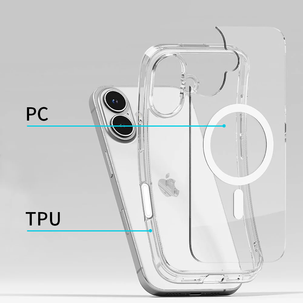 ZMN-IPH-16 | iPhone 16 | Clear Protective Case with MagSafe & Camera Control Button - Image 3