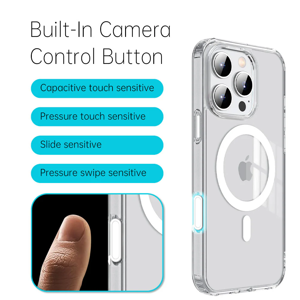 ZMN-IPH-16PRO | iPhone 16 Pro | Clear Protective Case with MagSafe & Camera Control Button - Image 2