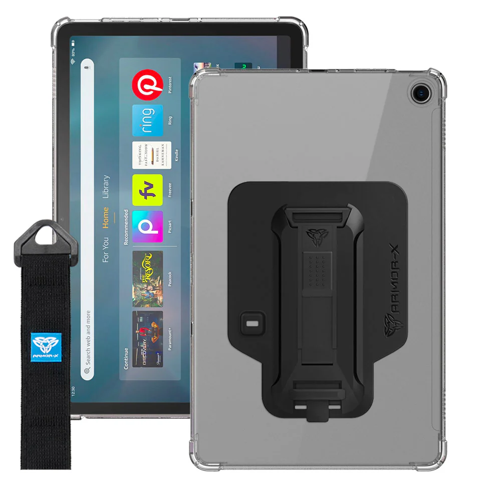 ZXS-AZ-FRMX11 | Amazon Fire Max 11 | 4 corner protection case w/ hand strap kick stand & X-mount - Image 12