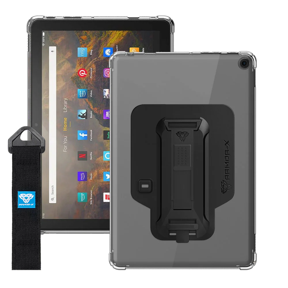ZXS-AZ-HD10G13 | Amazon Fire HD 10 2023 | 4 corner protection case w/ hand strap kick stand & X-mount - Image 12