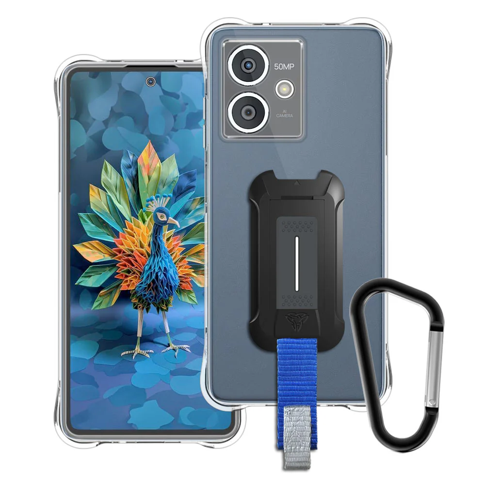 ZXS-HMD24-CT | HMD Crest 5G Case | 4 Corner Shockproof Drop Proof Cover w/ Carabiner