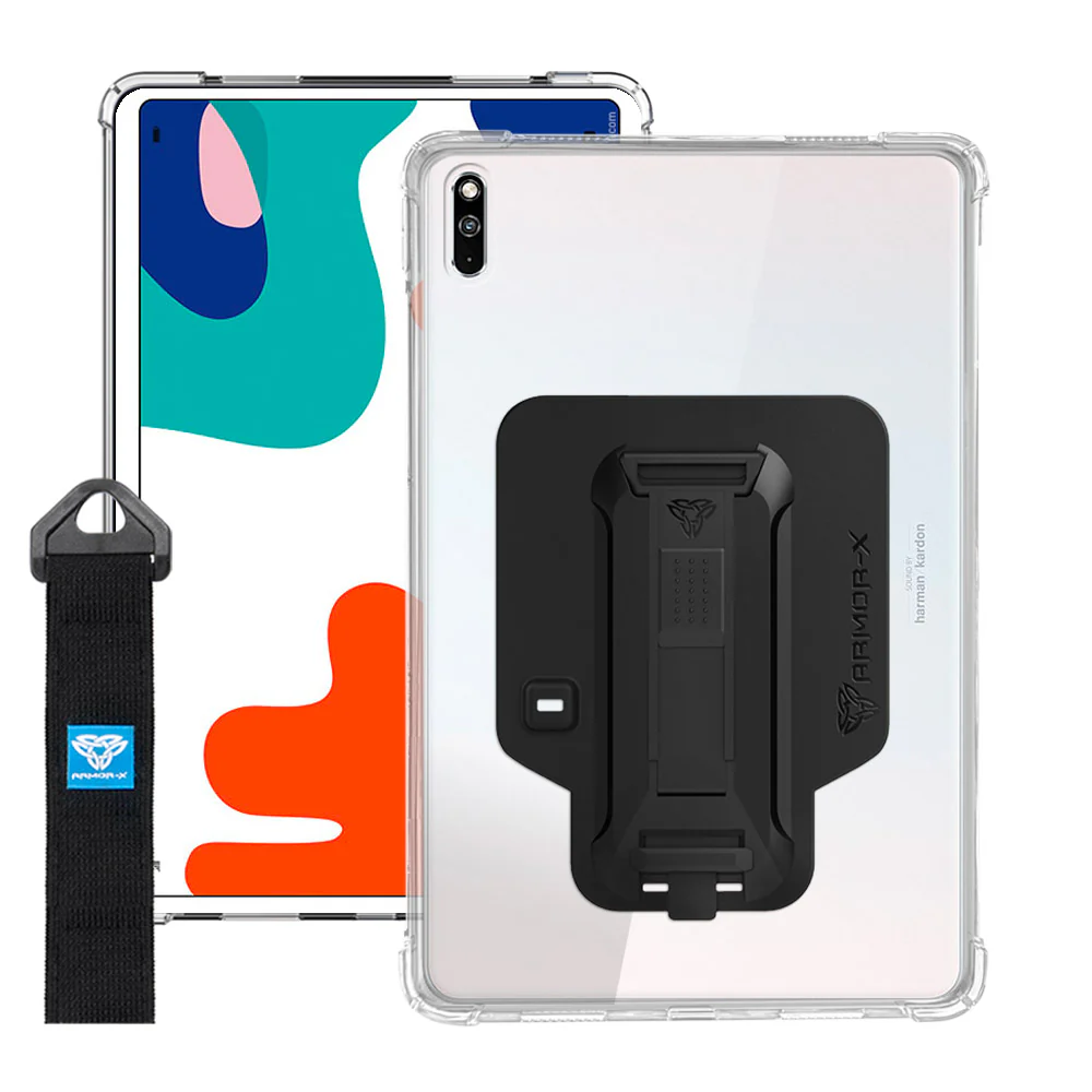 ZXS-HW-MTP_BAH3 | Huawei MatePad 10.4 BAH3-W09 / BAH3-AL00 | 4 corner protection case w/ hand strap kick stand & X-mount - Image 11