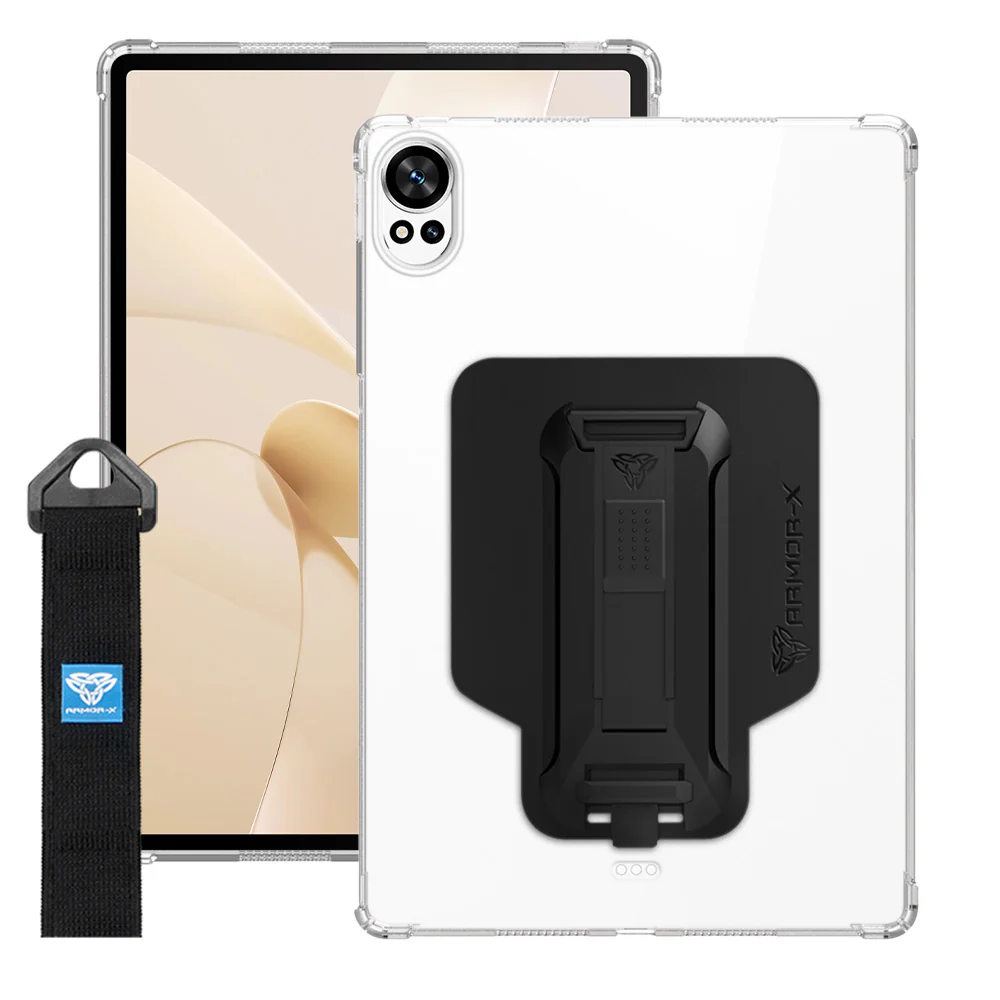 ZXS-HW-MTP-BKY | Huawei MatePad 12 X (2026) / (2025) LRT-W09 / (2024) BKY-W09 | 4 corner protection case w/ hand strap kick stand & X-mount