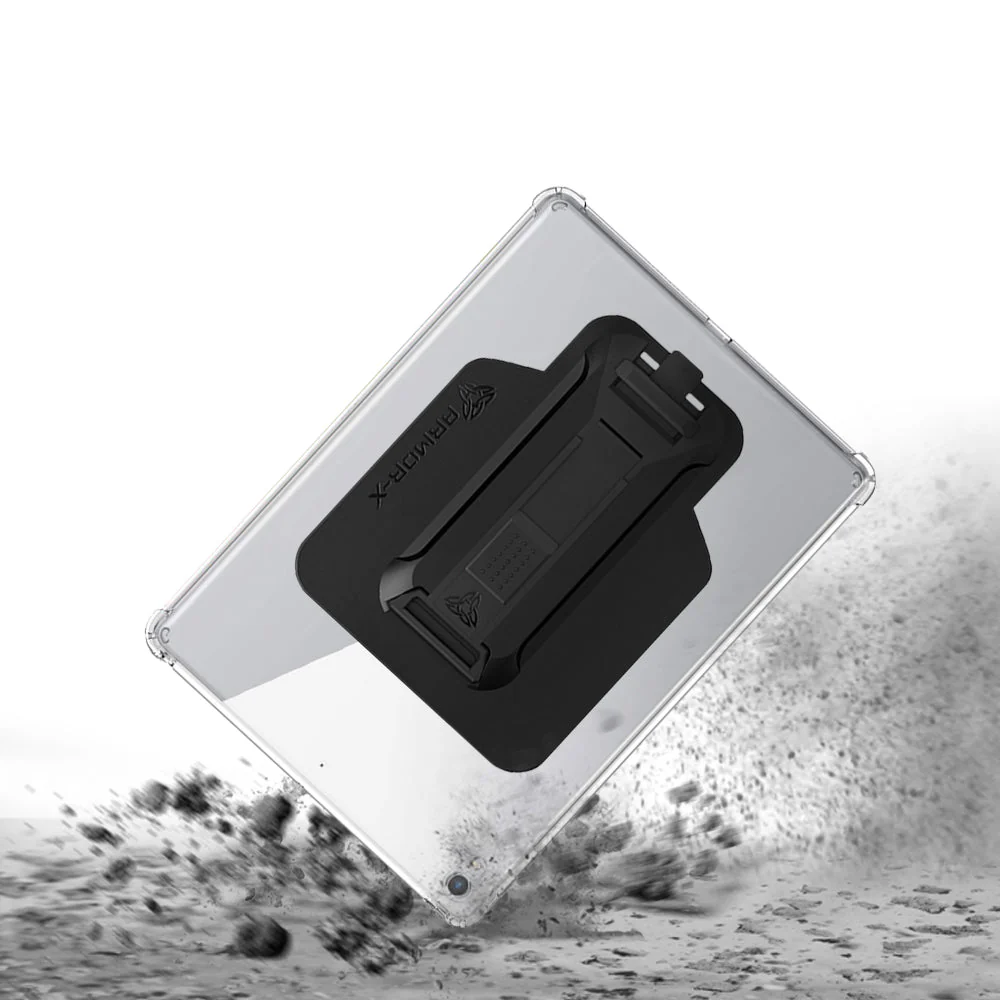 ZXS-iPad-N3CL | iPad 10.2 (7th & 8th & 9th Gen.) 2019 / 2020 / 2021 | 4 corner protection case w/ hand strap kick stand & X-mount - Image 8