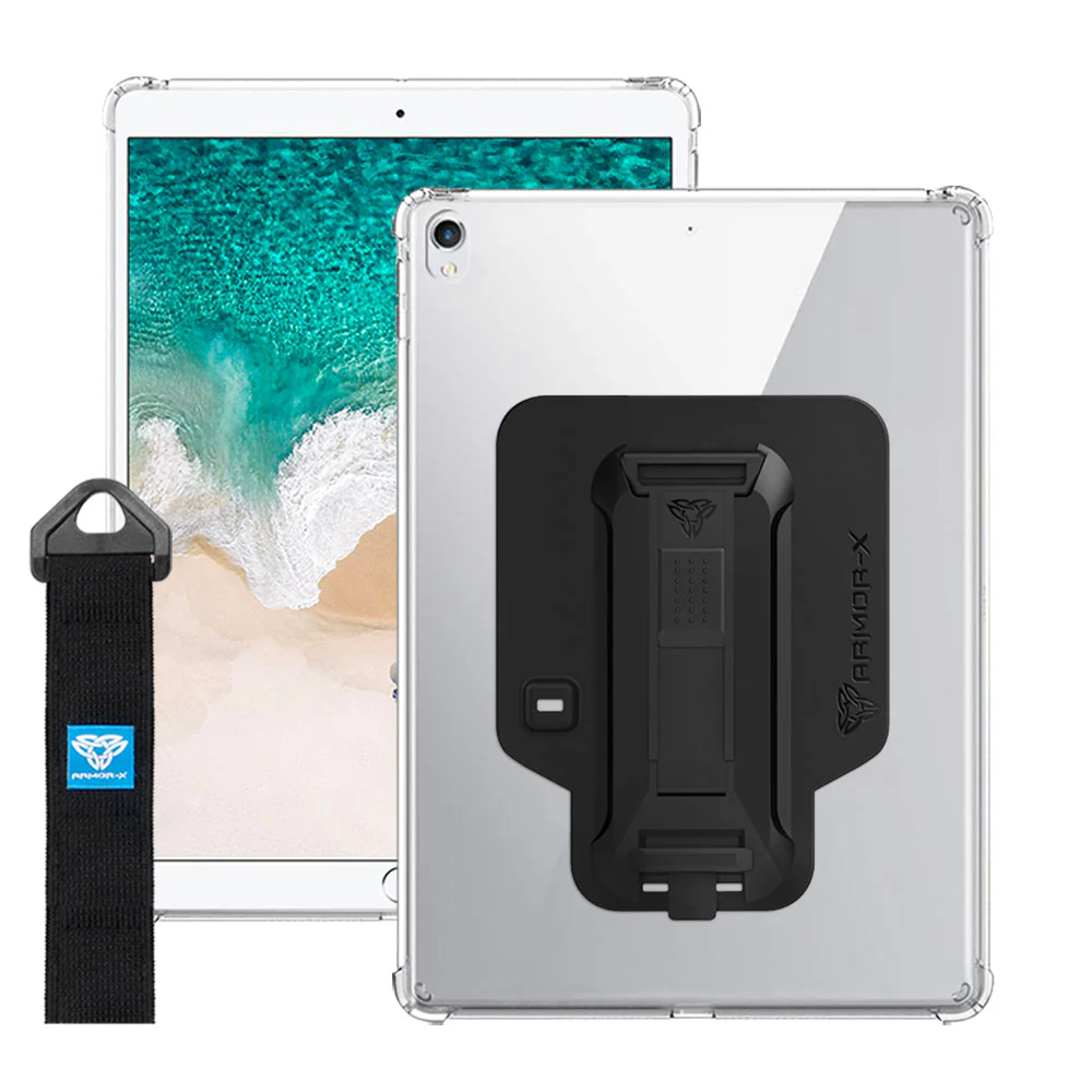 ZXS-iPad-N3CL | iPad Air (3rd Gen.) 2019 | 4 corner protection case w/ hand strap kick stand & X-mount - Image 12