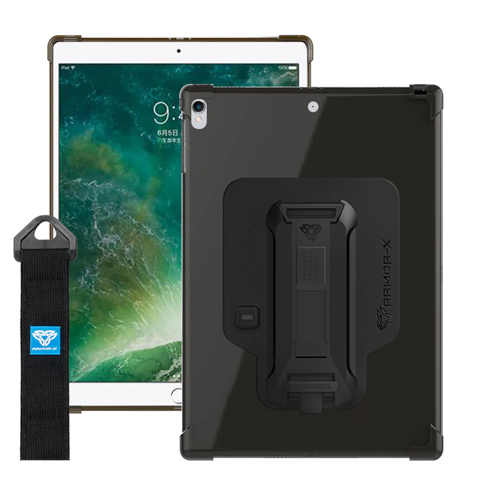 ZXS-iPad-PR3 | iPad air (3rd Gen.) 2019 | 4 corner protection case w/ hand strap kick stand & X-mount - Image 10