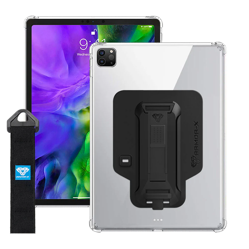 ZXS-iPad-PR6CL | iPad Pro 11 ( 2nd / 3rd / 4th Gen. ) 2020 / 2021 / 2022 | 4 corner protection case w/ hand strap kick stand & X-mount - Image 13