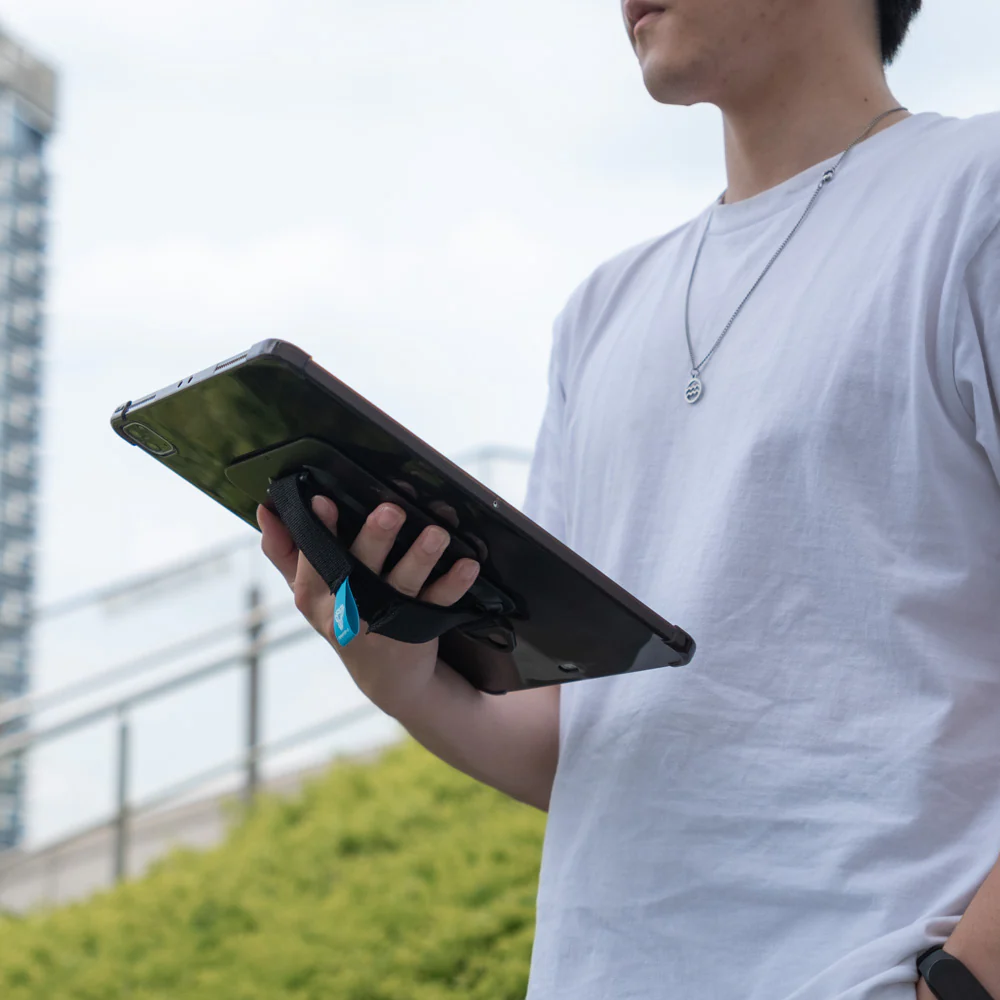 ZXS-iPad-PR7 | iPad Pro 12.9 ( 4th / 5th / 6th Gen. ) 2020 / 2021 / 2022 | 4 corner protection case w/ hand strap kick stand & X-mount - Image 3