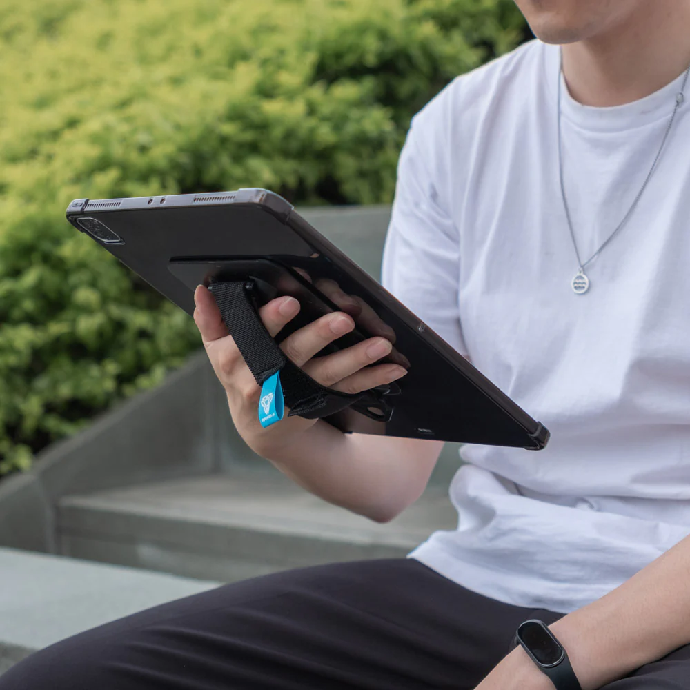 ZXS-iPad-PR7 | iPad Pro 12.9 ( 4th / 5th / 6th Gen. ) 2020 / 2021 / 2022 | 4 corner protection case w/ hand strap kick stand & X-mount - Image 6