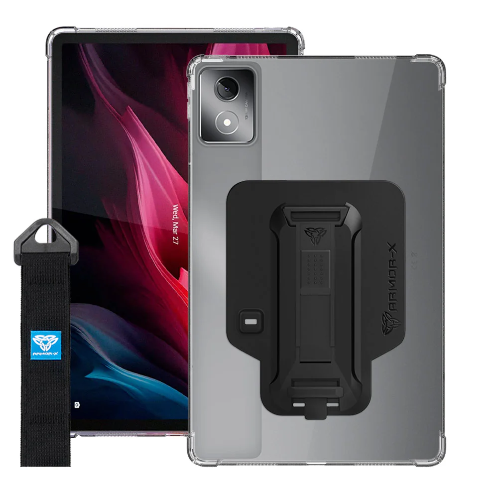 ZXS-LN-K11PL | Lenovo Tab K11 Plus TB352 | 4 corner protection case w/ hand strap kick stand & X-mount - Image 13