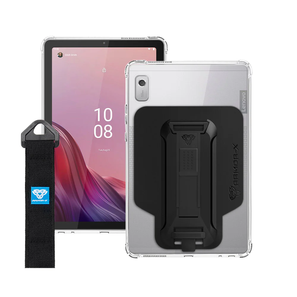 ZXS-LN-M9 | Lenovo Tab M9 TB310 | 4 corner protection case w/ hand strap kick stand & X-mount