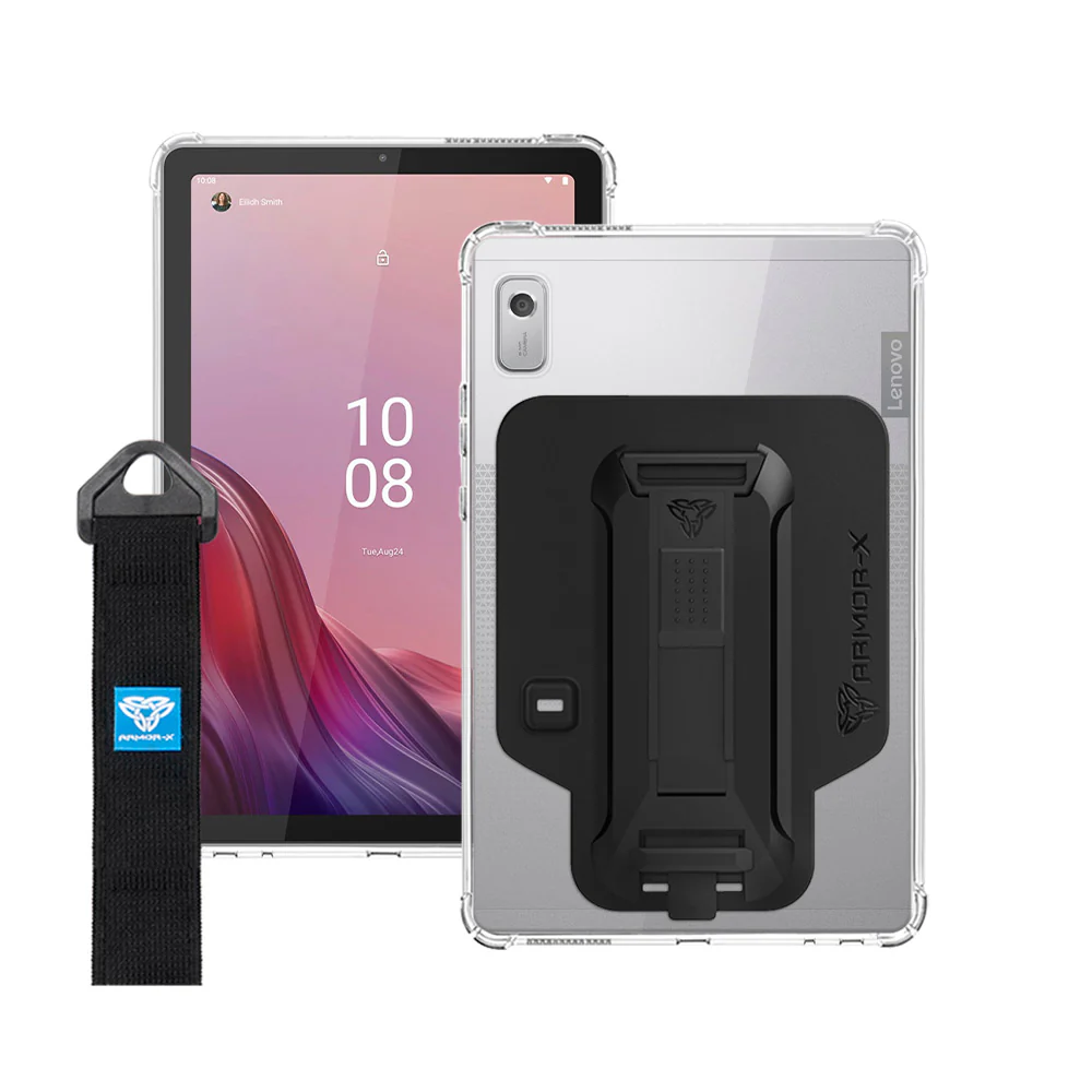 ZXS-LN-M9 | Lenovo Tab M9 TB310 | 4 corner protection case w/ hand strap kick stand & X-mount - Image 12