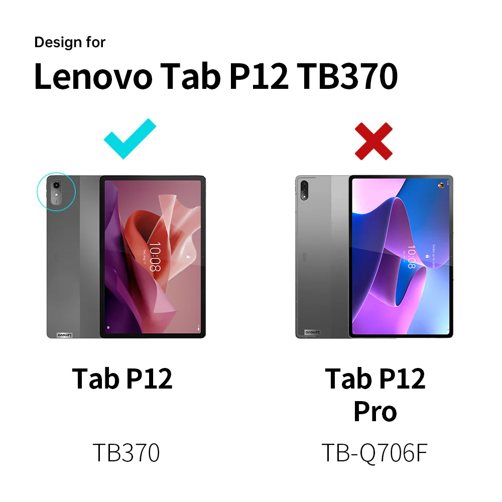 ZXS-LN-P12 | Lenovo Tab P12 TB370 / P12 with Matte Display TB372 | 4 corner protection case w/ hand strap kick stand & X-mount - Image 4