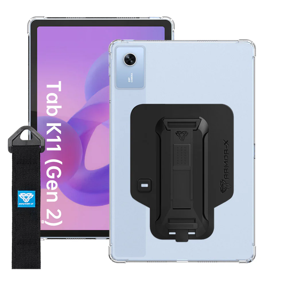 ZXS-LN-TB336 | Lenovo Tab K11 (Gen 2) TB336 | 4 corner protection case w/ hand strap kick stand & X-mount - Image 13