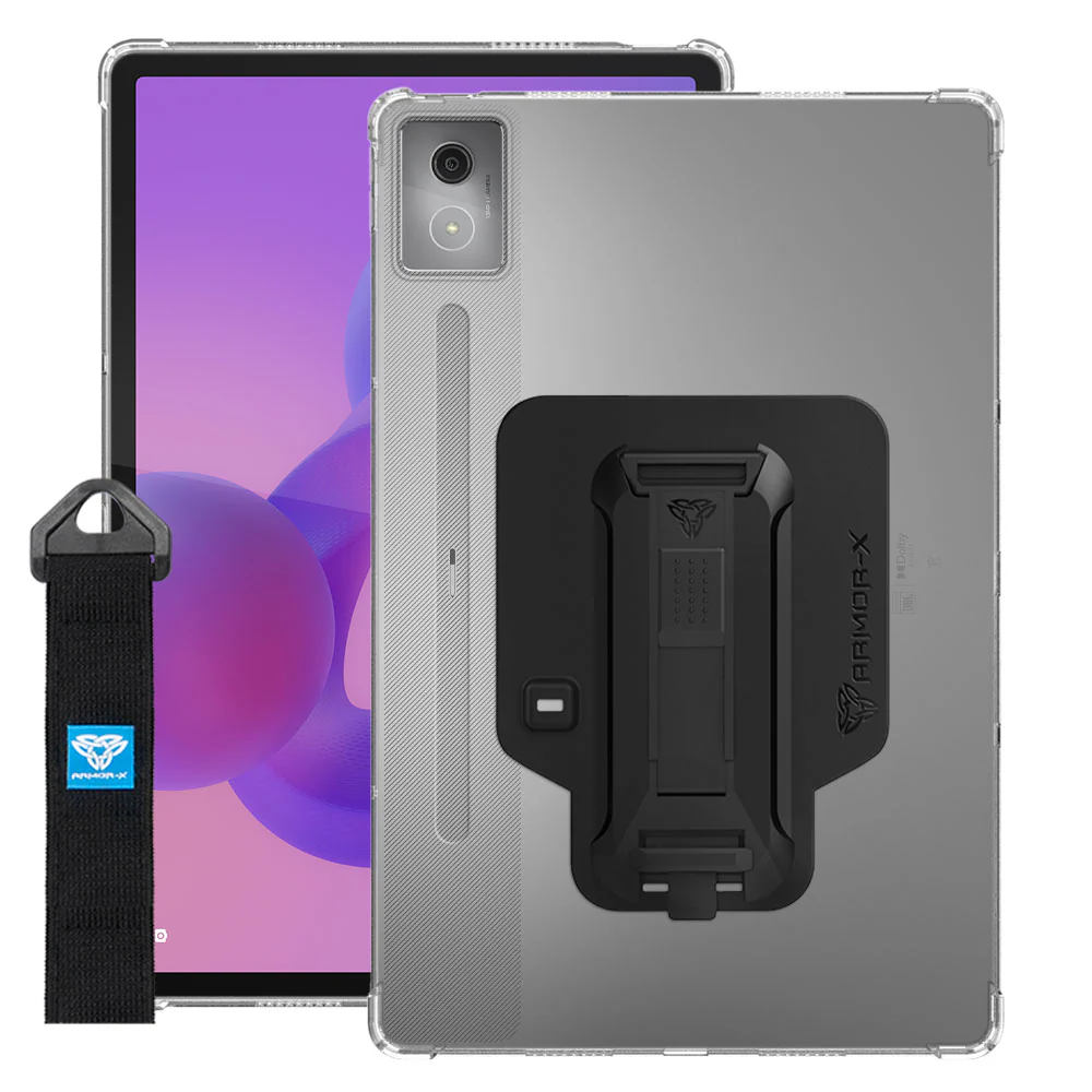 ZXS-LN-TB373 | Lenovo Idea Tab Pro TB373 | 4 corner protection case w/ hand strap kick stand & X-mount - Image 13