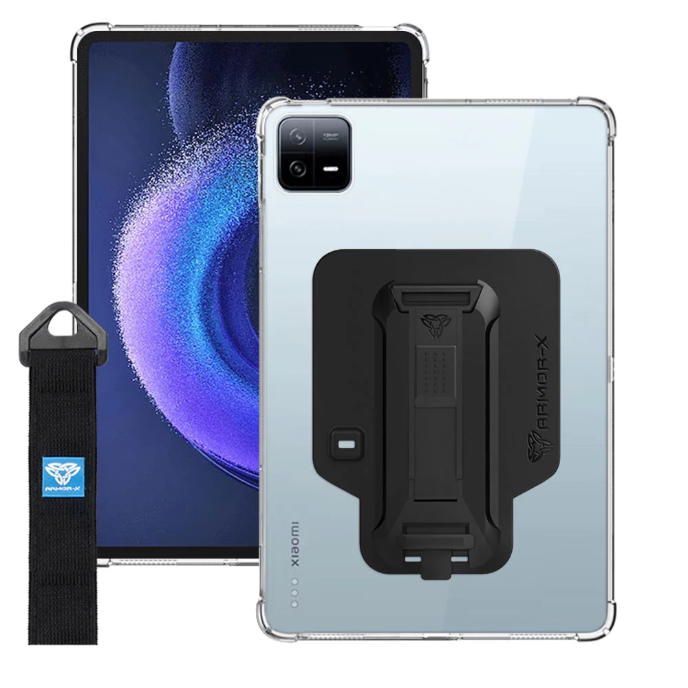 ZXS-Mi-PAD6 | Xiaomi Pad 6 / 6 Pro | 4 corner protection case w/ hand strap kick stand & X-mount - Image 14