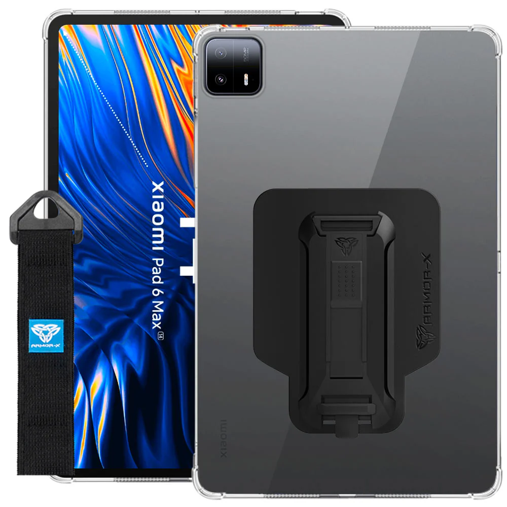 ZXS-Mi-PAD6MAX-14 | Xiaomi Pad 6 Max 14 | 4 corner protection case w/ hand strap kick stand & X-mount