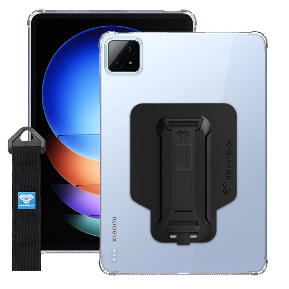ZXS-Mi-PAD6SP | Xiaomi Pad 6S Pro 12.4 | 4 corner protection case w/ hand strap kick stand & X-mount