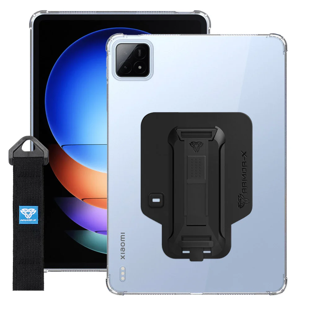 ZXS-Mi-PAD6SP | Xiaomi Pad 6S Pro 12.4 | 4 corner protection case w/ hand strap kick stand & X-mount - Image 13