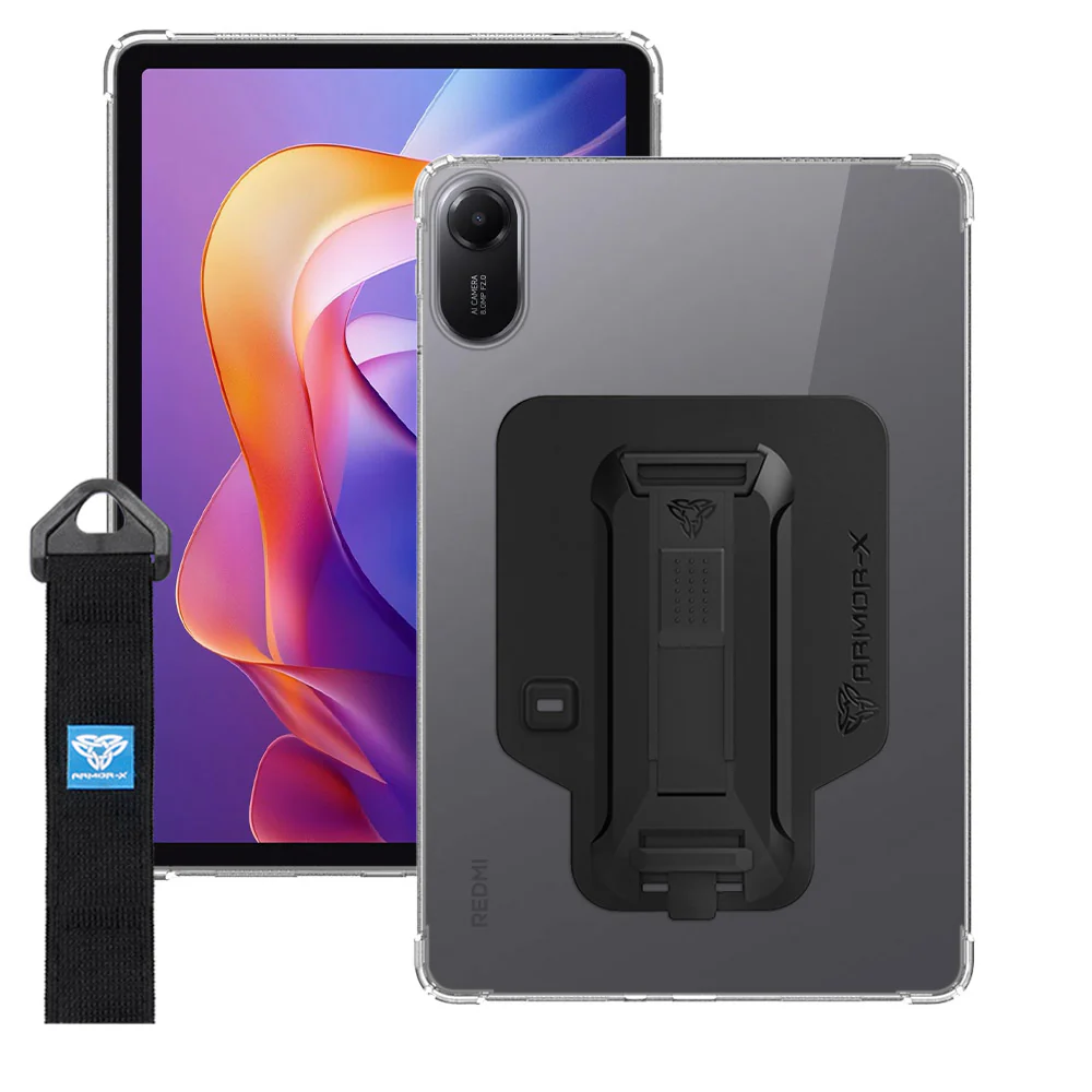 ZXS-Mi-RMP2 | Xiaomi Redmi Pad 2 | 4 corner protection case w/ hand strap kick stand & X-mount - Image 13