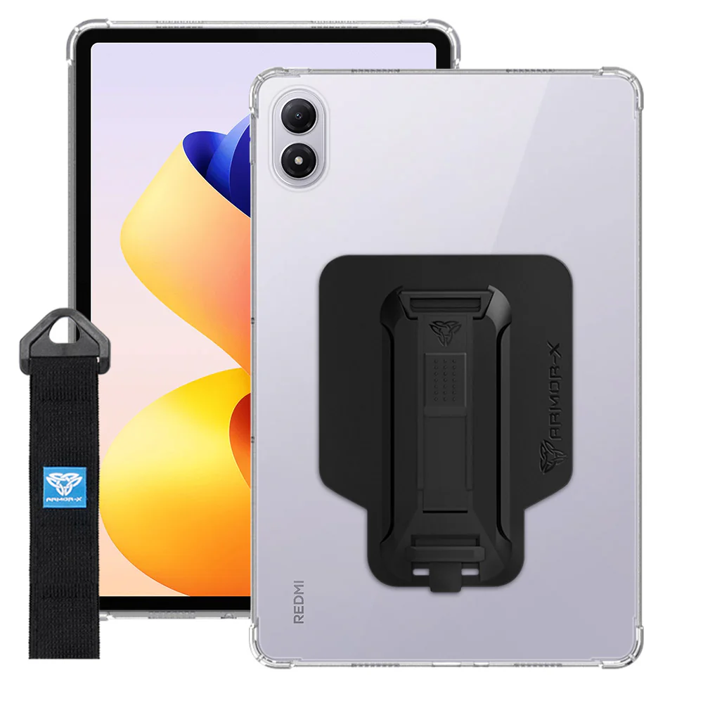 ZXS-Mi-RMP2PR | Xiaomi Redmi Pad 2 Pro | 4 corner protection case w/ hand strap kick stand & X-mount