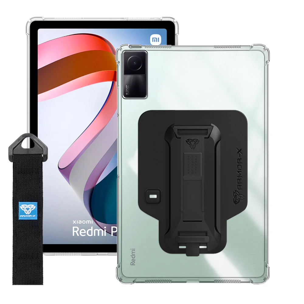 ZXS-Mi-RMPCL | Xiaomi Redmi Pad | 4 corner protection case w/ hand strap kick stand & X-mount - Image 13