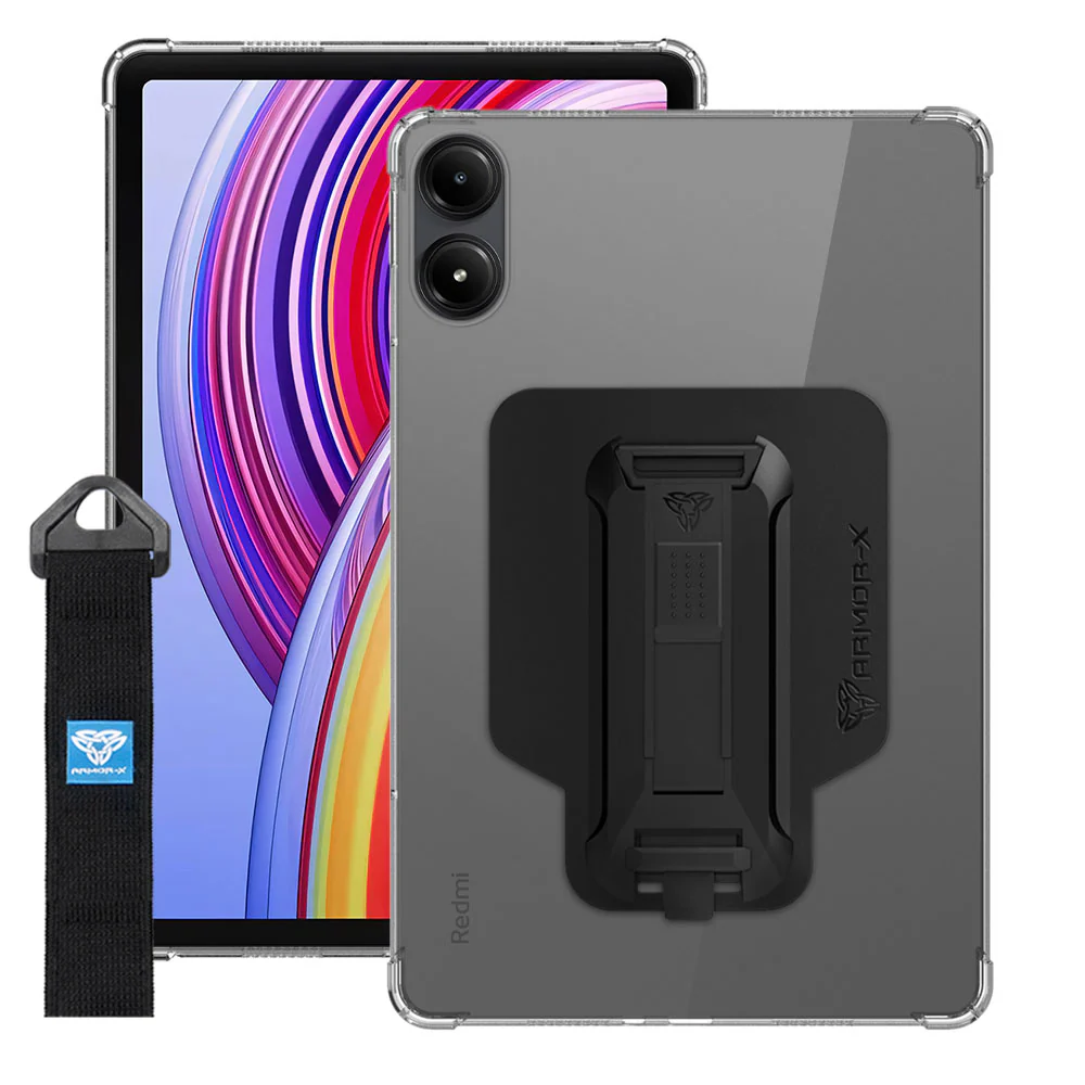 ZXS-Mi-RMPPR | Xiaomi Redmi Pad Pro | 4 corner protection case w/ hand strap kick stand & X-mount