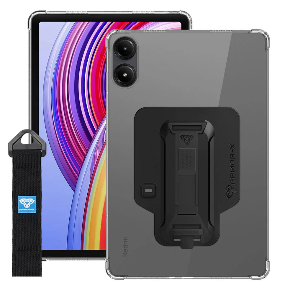 ZXS-Mi-RMPPR | Xiaomi Redmi Pad Pro | 4 corner protection case w/ hand strap kick stand & X-mount - Image 13