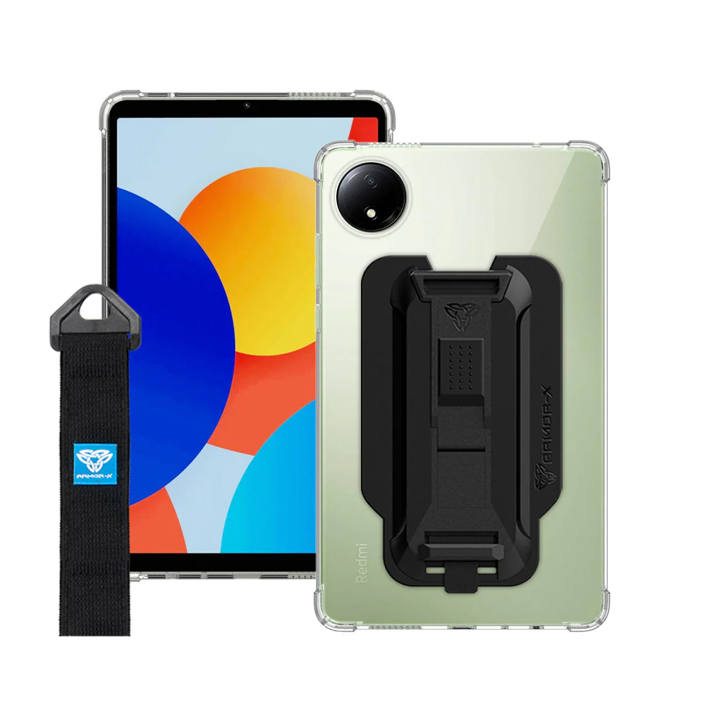 ZXS-Mi-RMPSE-8.7 | Xiaomi Redmi Pad SE 8.7 / Redmi Pad SE 8.7 4G | 4 corner protection case w/ hand strap kick stand & X-mount