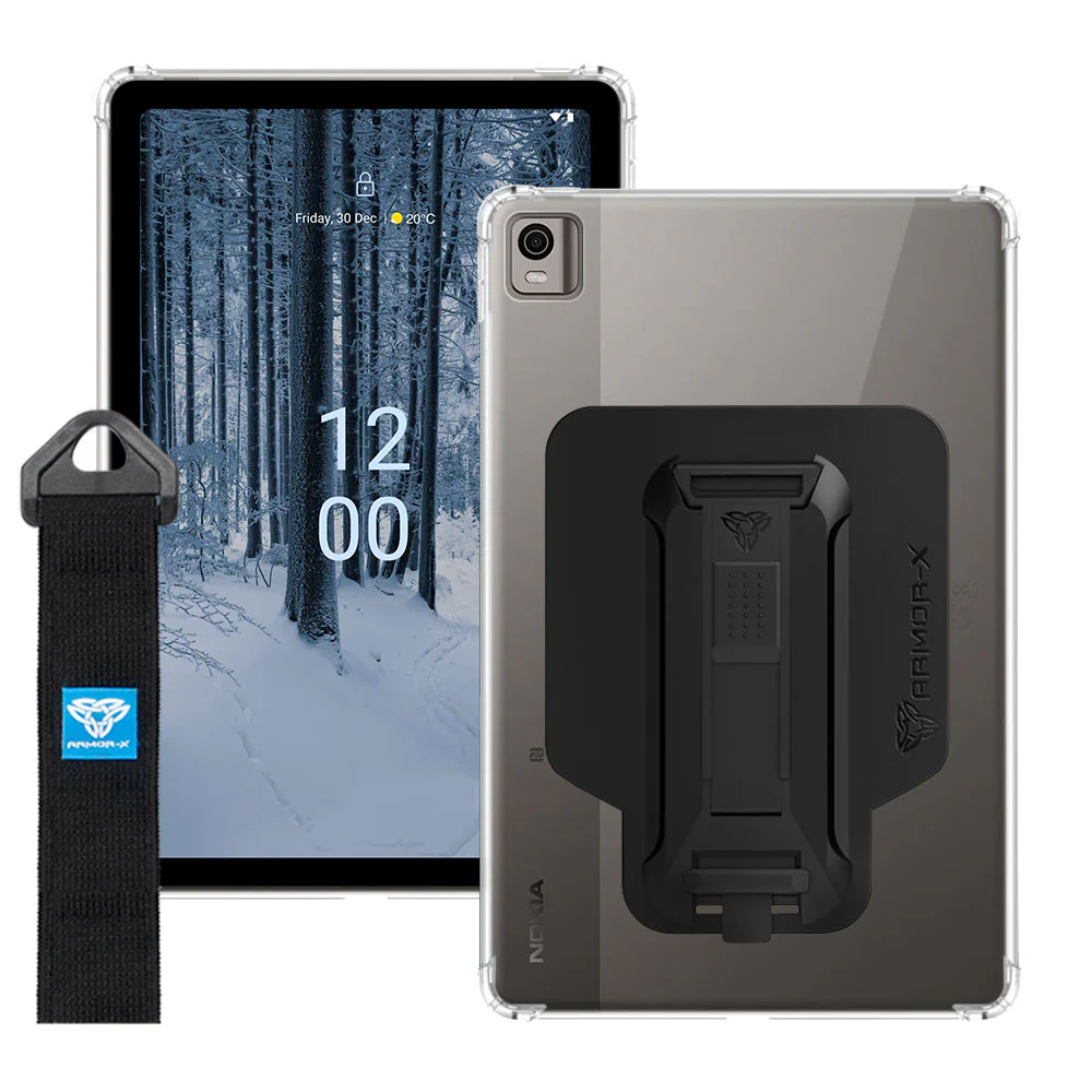 ZXS-NK-T21 | Nokia T21 | 4 corner protection case w/ hand strap kick stand & X-mount