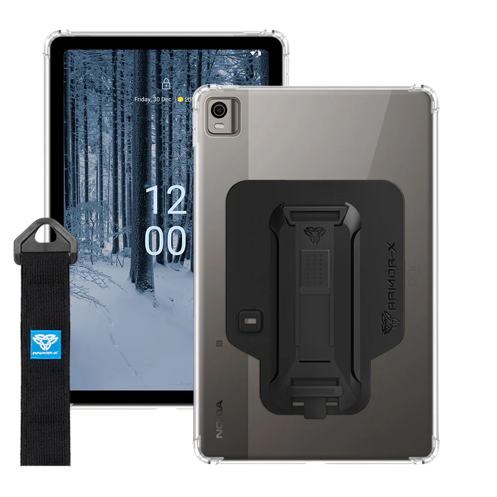 ZXS-NK-T21 | Nokia T21 | 4 corner protection case w/ hand strap kick stand & X-mount - Image 13
