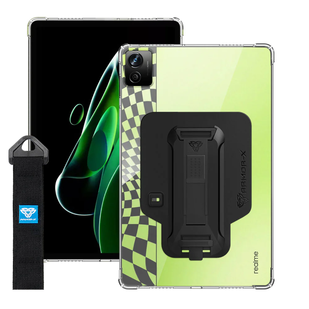 ZXS-OP-RMPX | OPPO Realme Pad X | 4 corner protection case w/ hand strap kick stand & X-mount - Image 11