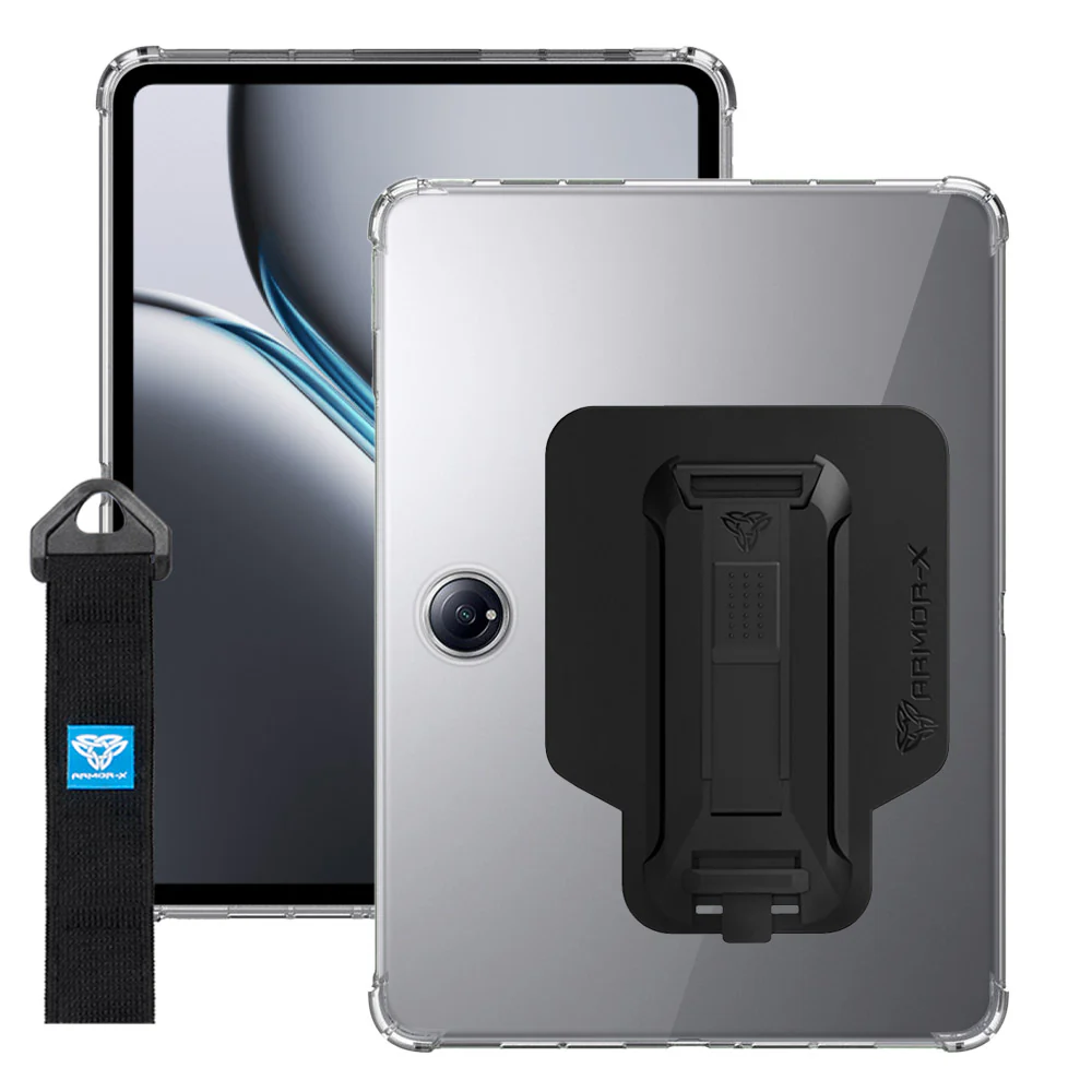 ZXS-PL-PAD2 | OnePlus Pad 2 | 4 corner protection case w/ hand strap kick stand & X-mount